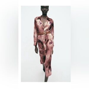 Beautiful ZARA satin midi dress